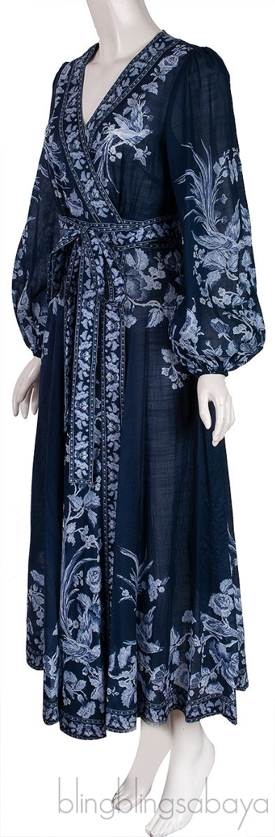 Aliane Floral Print Wrap Dress