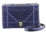 Diorama Crocodile Blue Flap Bag