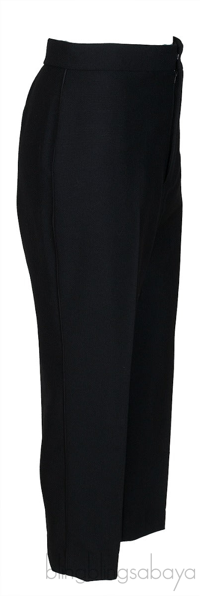 Black Wool Blend Trouser