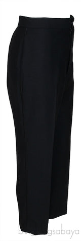 Black Wool Blend Trouser