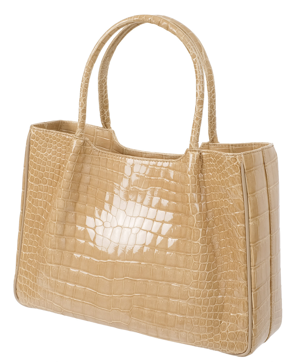 Yamaguchi Beige Crocodile Handbag