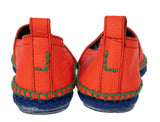 Loewe Orange Orange Textured Leather Espadrille 37
