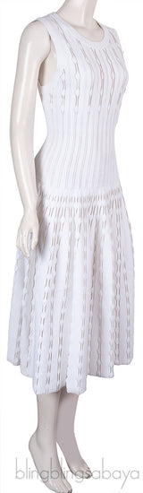 White Stretch Sleeveless Dress