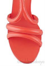 Parthenon Grecian Gladiator Column Heels Orange