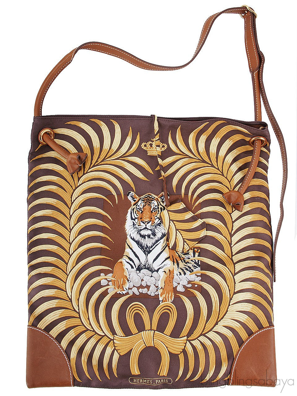 Tiger Print Silk City Bag