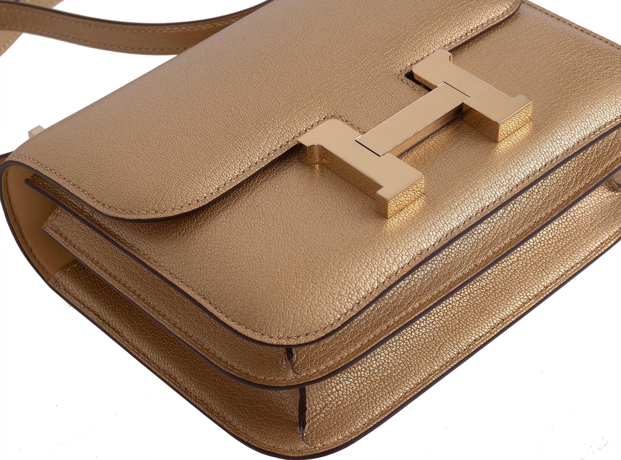 Hermès Constance 18 Doré Chevre Chamkilight GHW