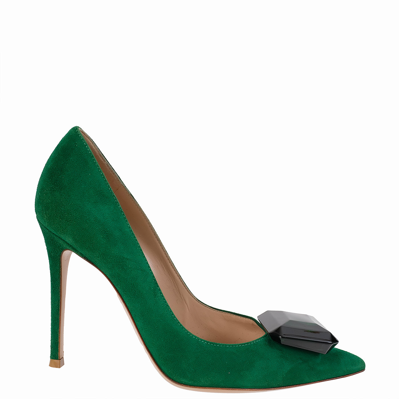 Gianvito Rossi Emerald Jaipur 105 Embellished Suede Pumps