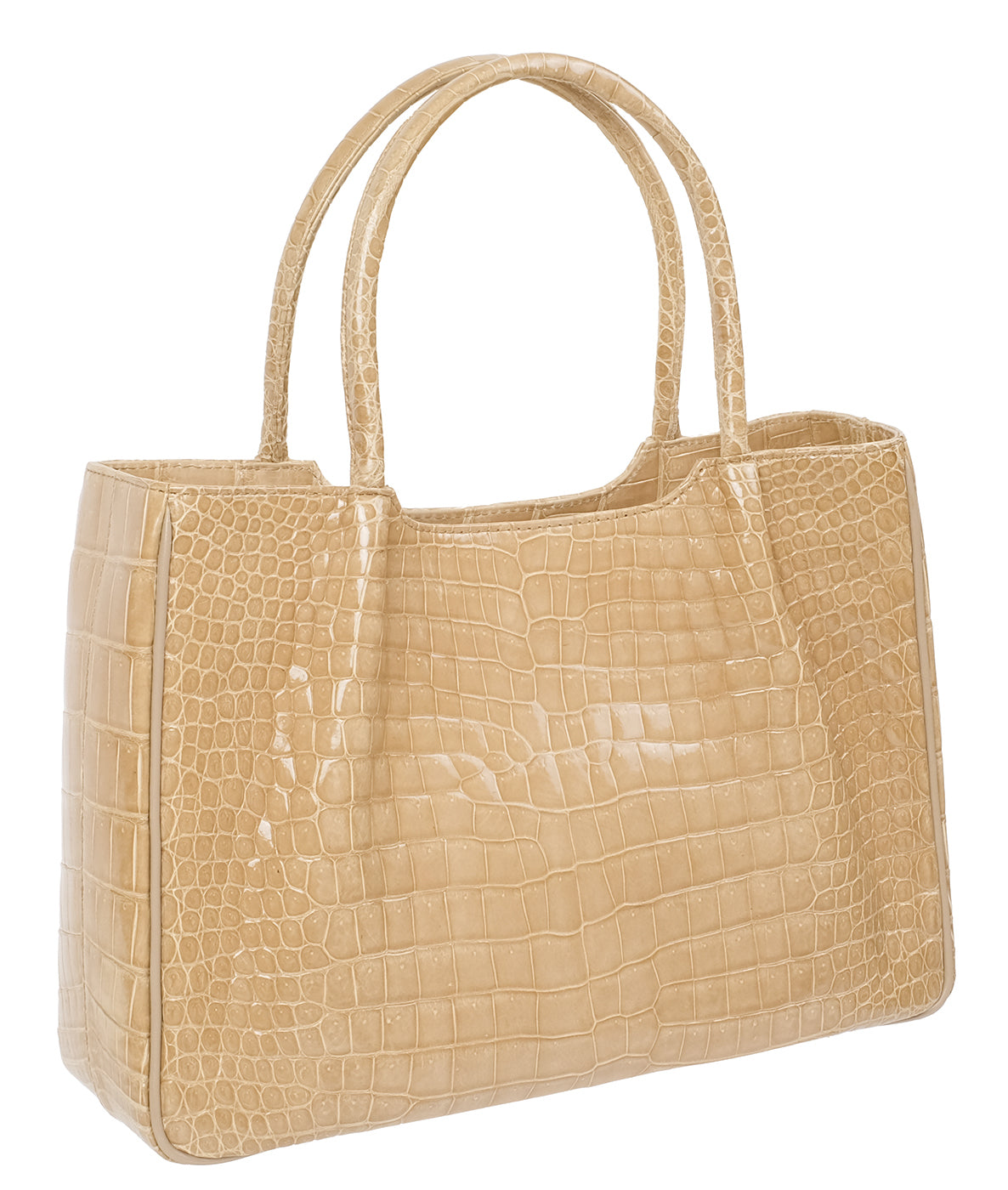 Yamaguchi Beige Crocodile Handbag
