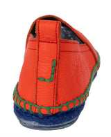 Loewe Orange Orange Textured Leather Espadrille 37