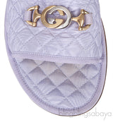Lilac GG Quilted Slide Flat