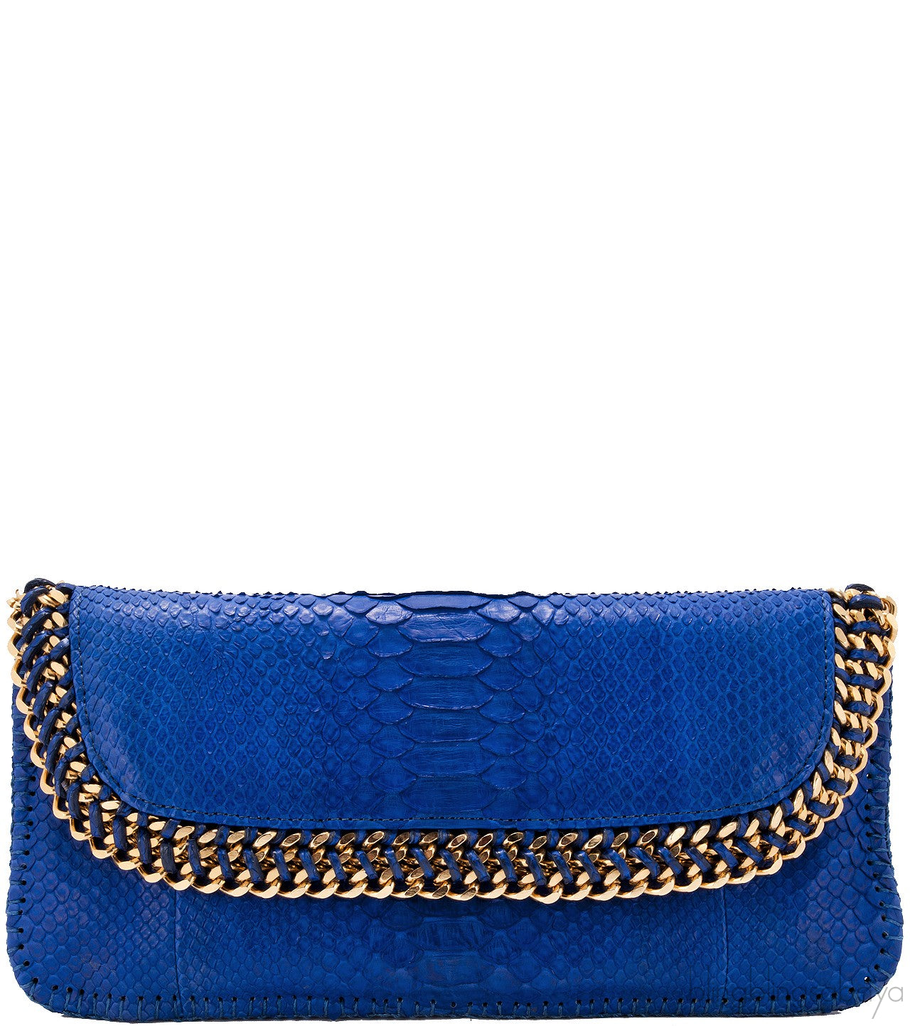 Blue Electric Python Clutch