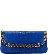 Blue Electric Python Clutch