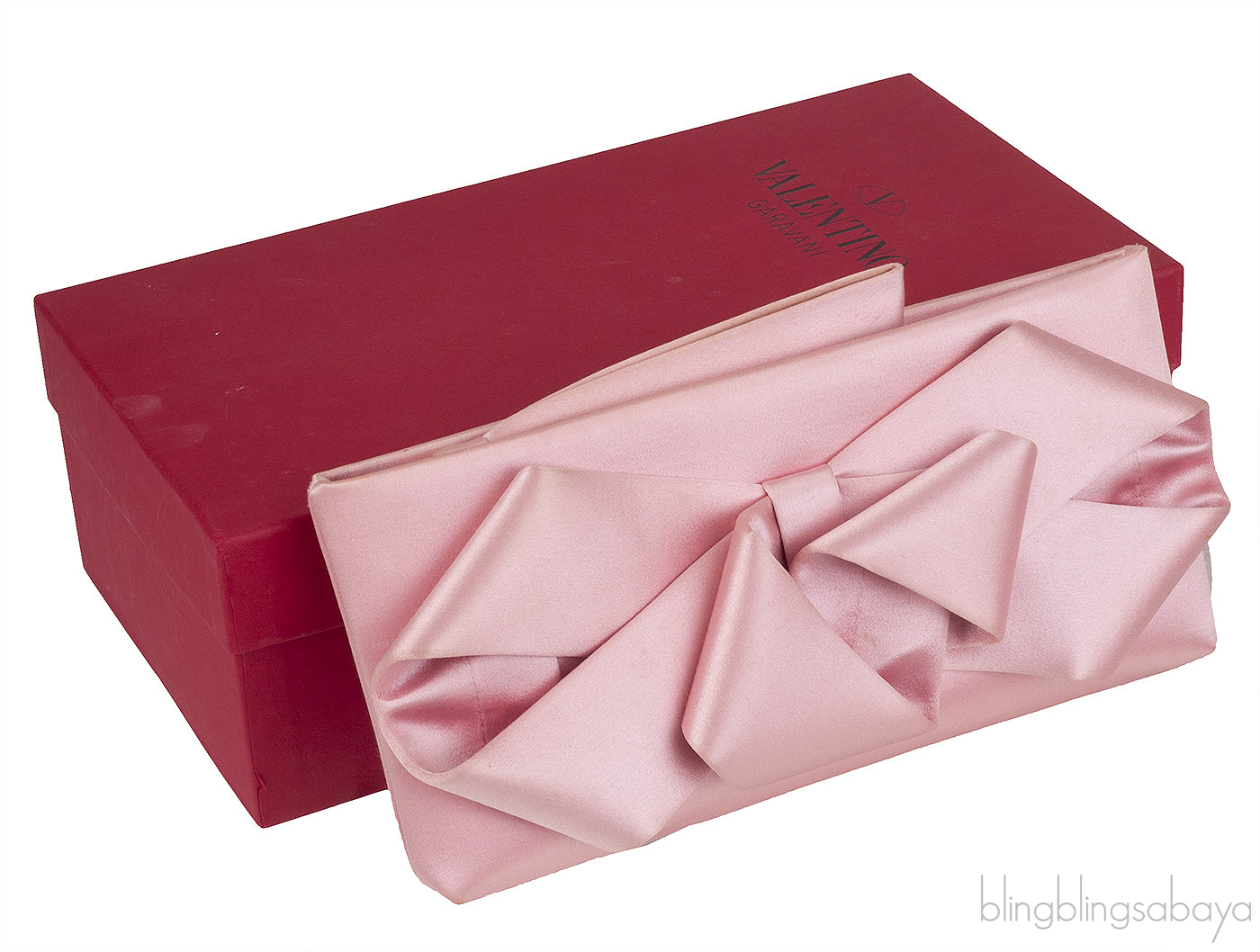 Pink Silk Bow Evening Clutch Bag