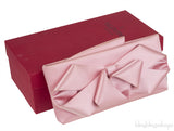 Pink Silk Bow Evening Clutch Bag