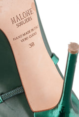 Dark Green Maureen Leather Mules