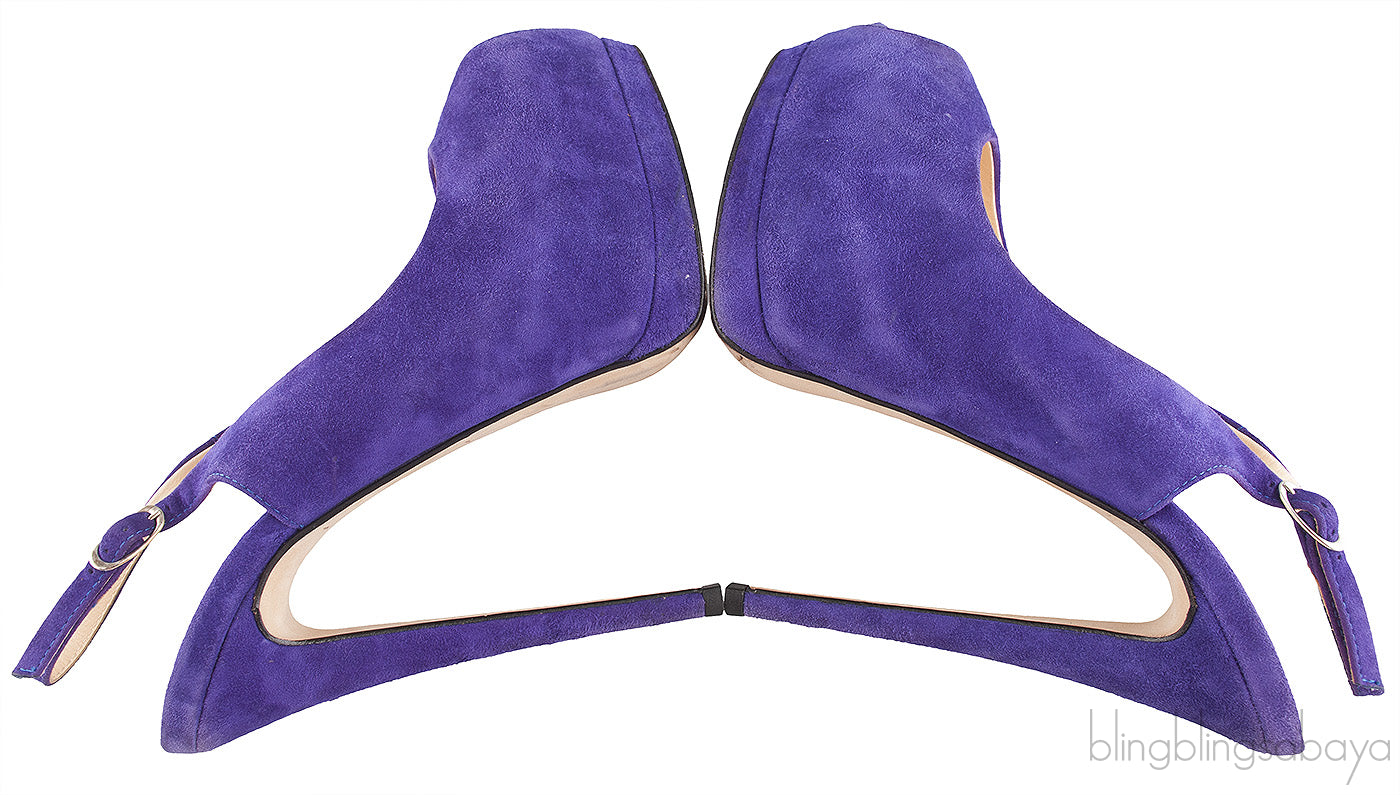 Purple Suede Slingback Pump