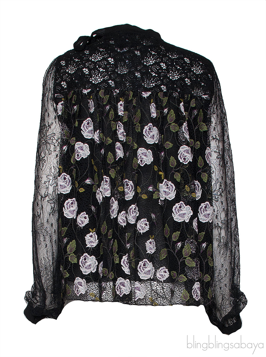 Floral Embroidered Lace Blouse