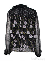 Floral Embroidered Lace Blouse