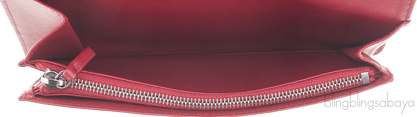 CC Red Crocodile Bi-fold Wallet