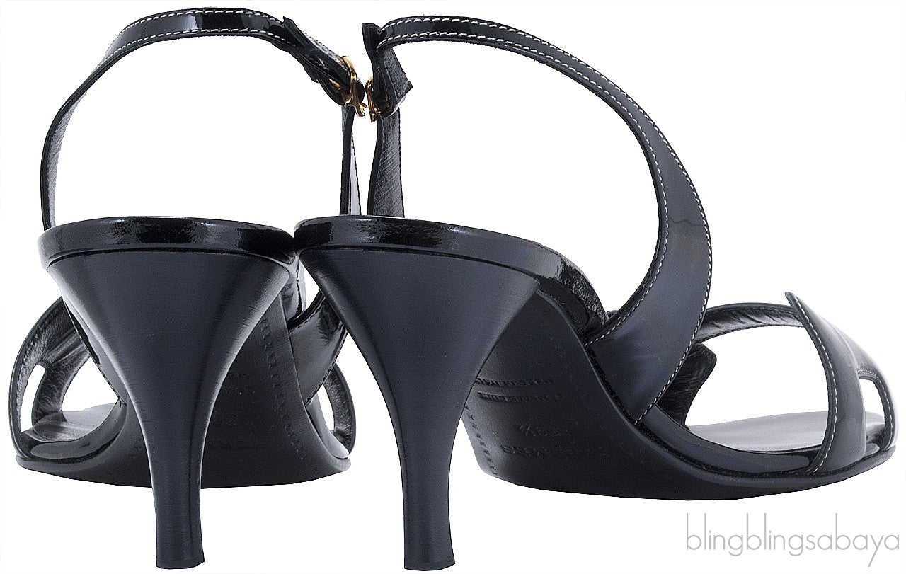 Night 70 Black Slingback Sandals