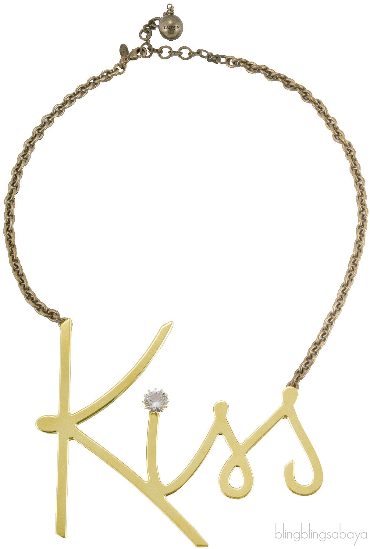 Gold Iconic Kiss Necklace