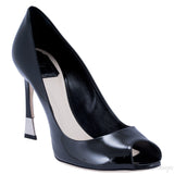 Black Patent Lucky Peep Toe