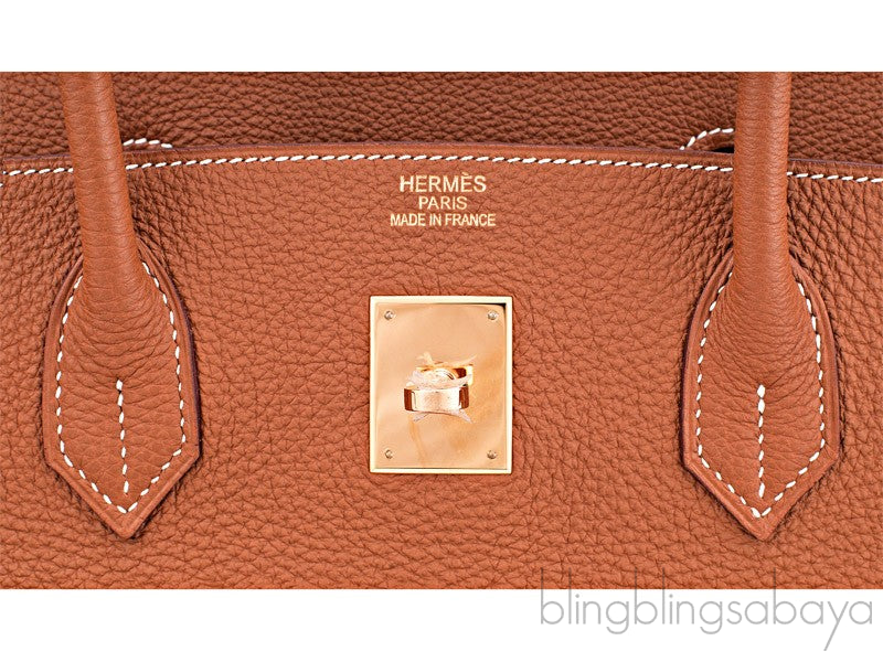 Birkin 40 Gold Taurillon Clem