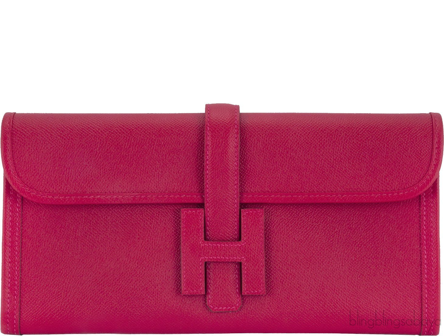 Jige Rouge Casaque Epsom Clutch GM