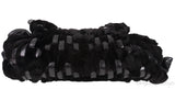 Black Python and Mink Fur Bag