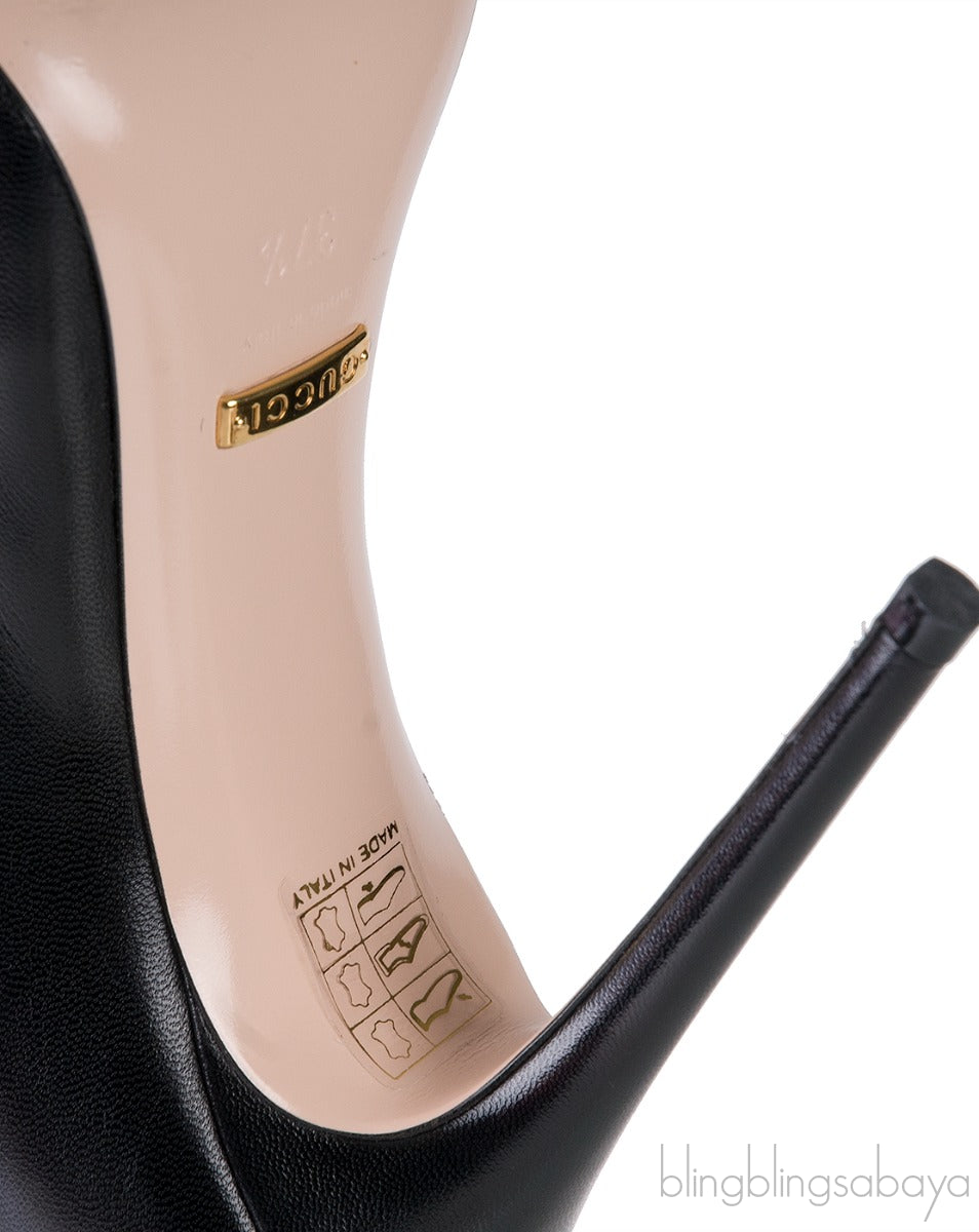 Black Yoko Snake High Heels