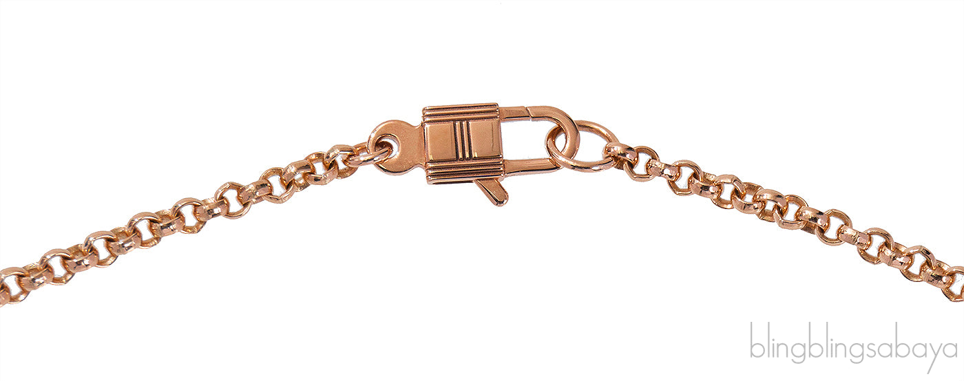 Hermes Clou de Forge Rose Gold Diamond Pendant