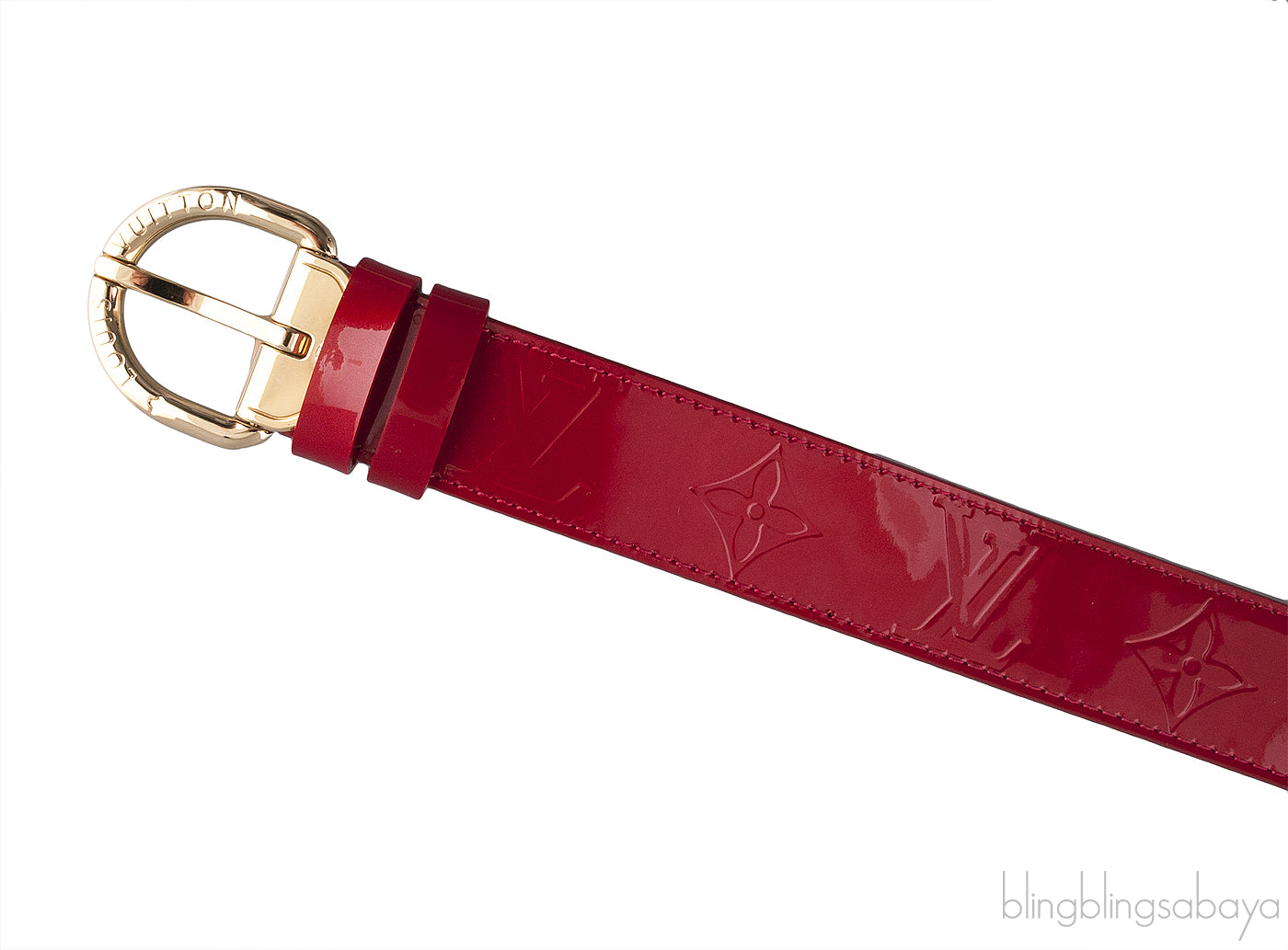 Louis Vuitton Monogram Vernis Red Belt