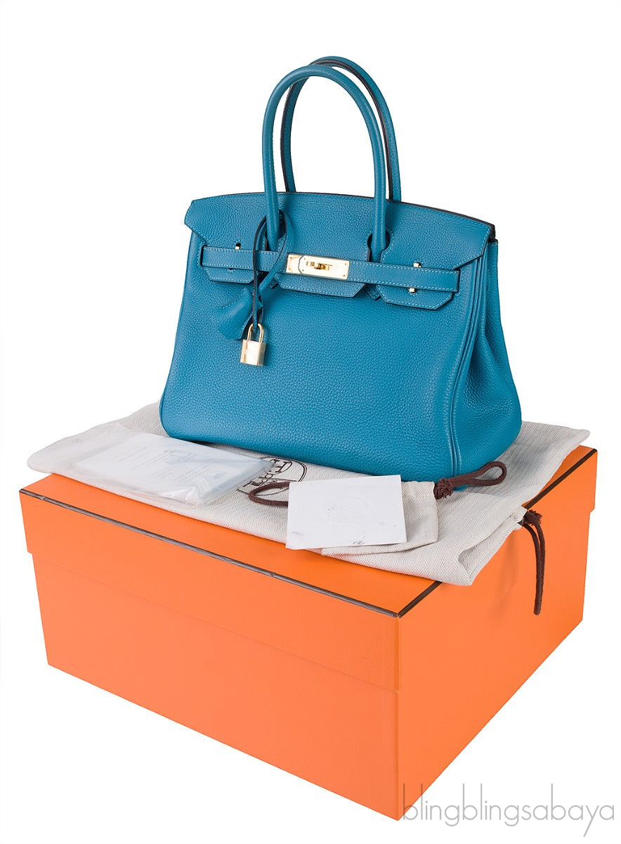 Birkin 30 Turquoise Togo GHW
