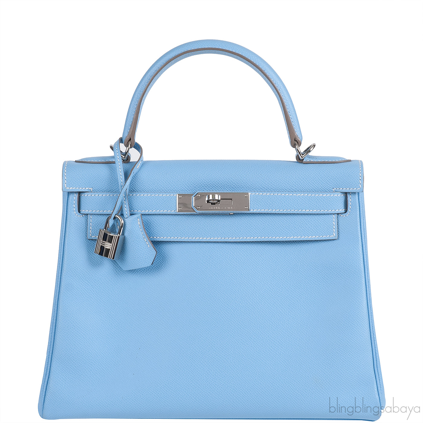 Hermès Kelly 28 Retourne Blue Celeste Mykonos Candy Epsom PHW