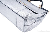 Miss Sicily Satchel Silver Python