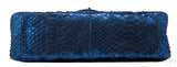 2.55 Reissue Navy Blue Metallic Python