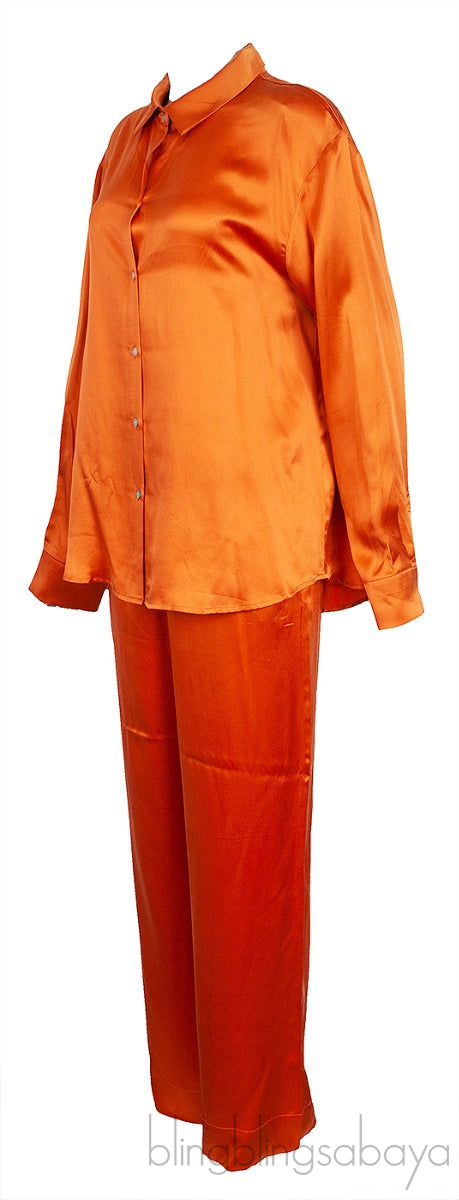 Rust Orange Long Sleeve Shirt & Trouser