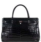 Black Crocodile Darcy Tote