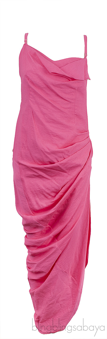 La Robe Saudade Voile Pink Maxi Dress