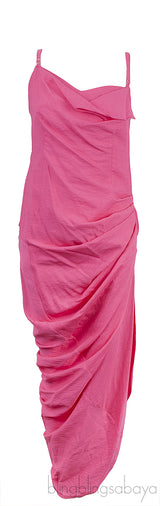 La Robe Saudade Voile Pink Maxi Dress
