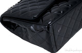 Black Patent Maxi Flap Bag