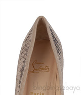Christian Louboutin Gold Bow Flat Pointed Shoes