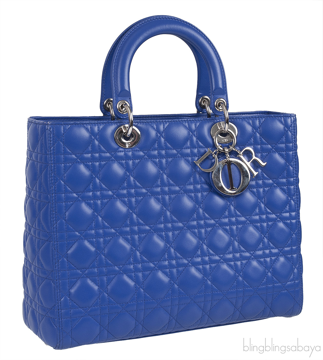 Lady Dior Large Iris Quilted Bag
