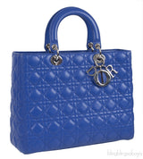 Lady Dior Large Iris Quilted Bag
