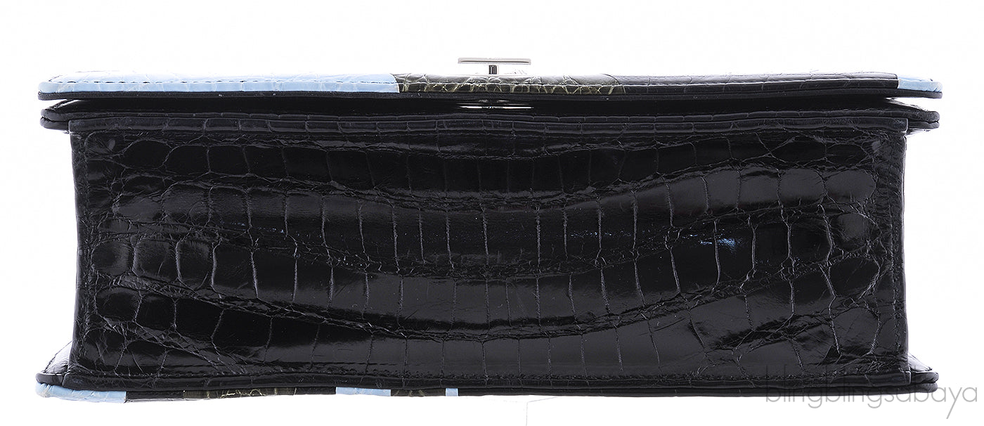 Diorama Marquetry Crocodile Bag*