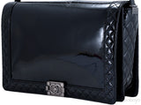 Black Patent XL Le Boy Shoulder Bag