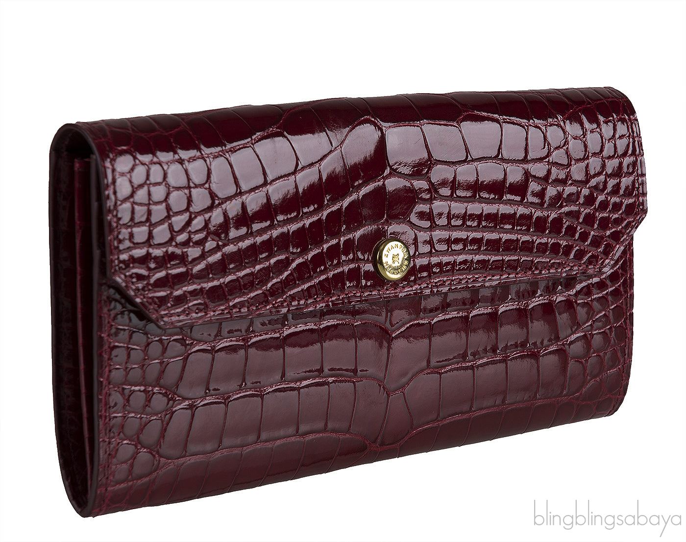 Bordeaux Crocodile Wallet