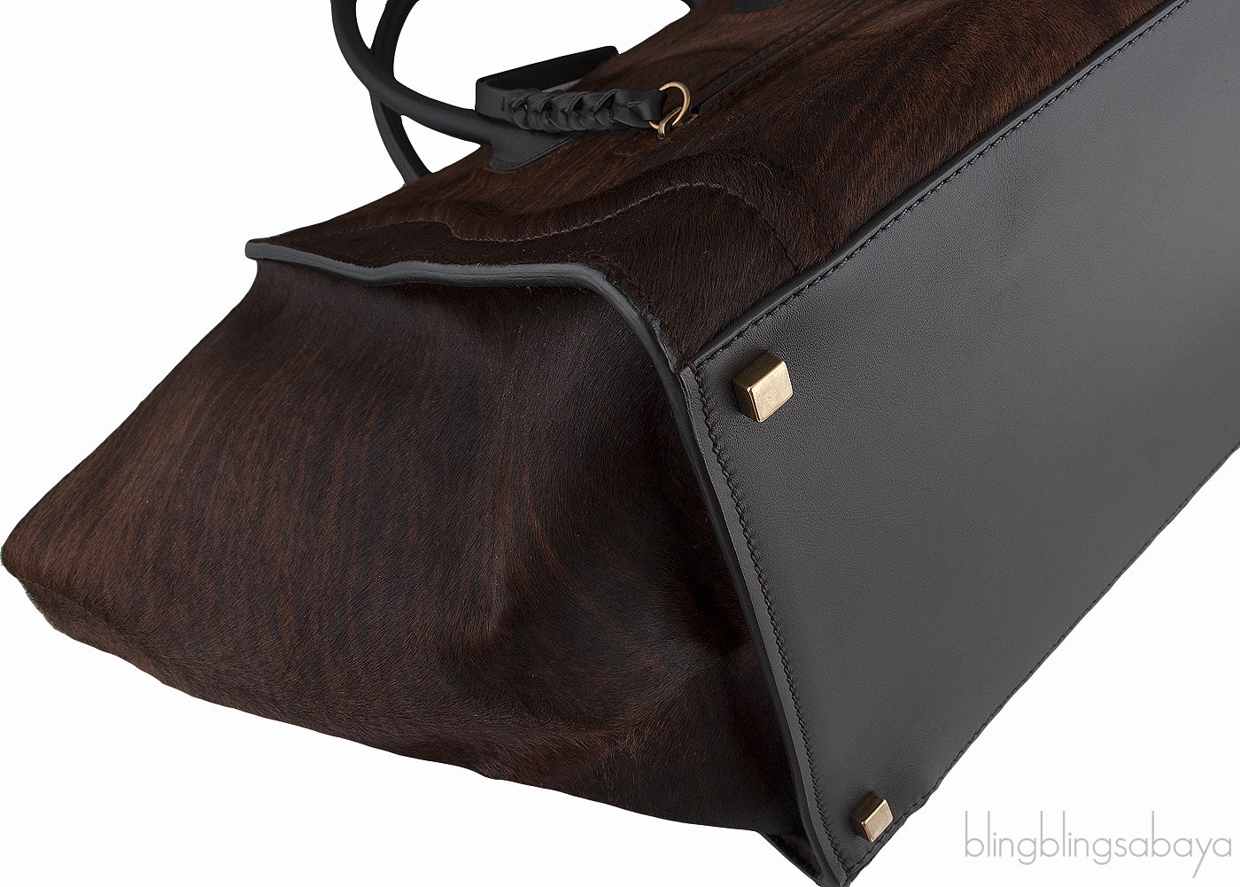 Shaded Pony Hair Phantom Brown Bag