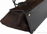Shaded Pony Hair Phantom Brown Bag