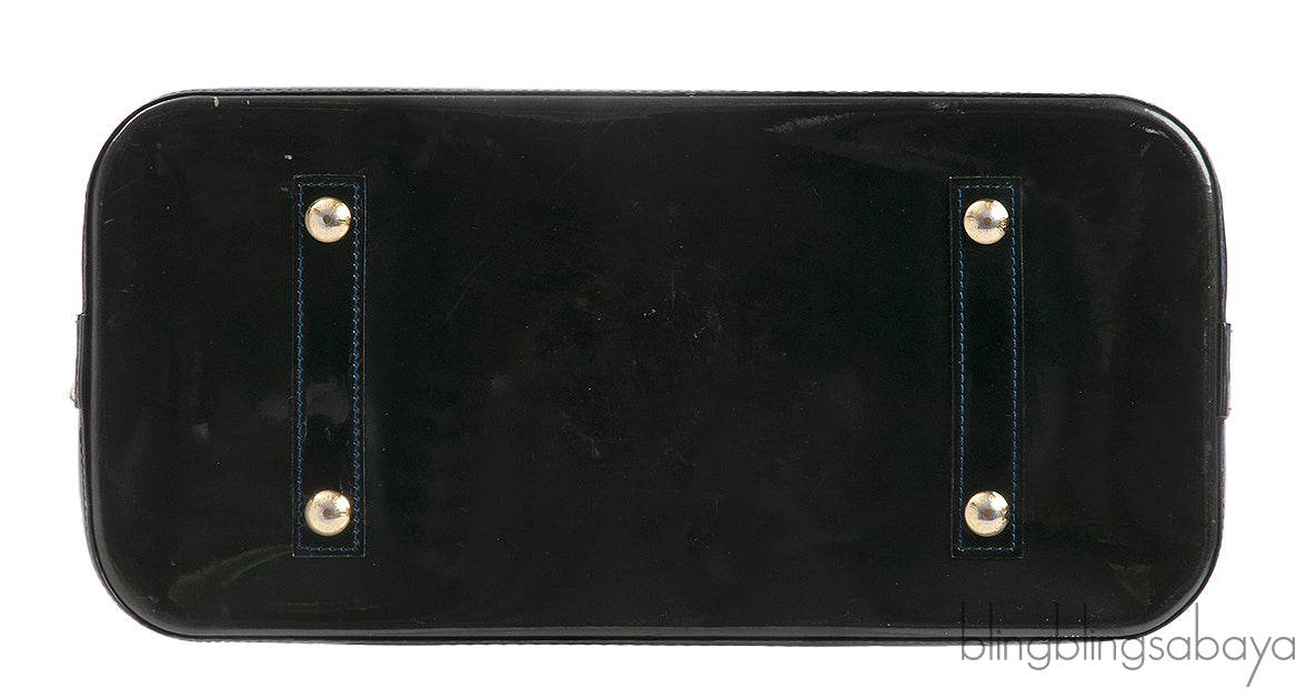 Louis Vuitton Alma Monogram Vernis Dark Green GM